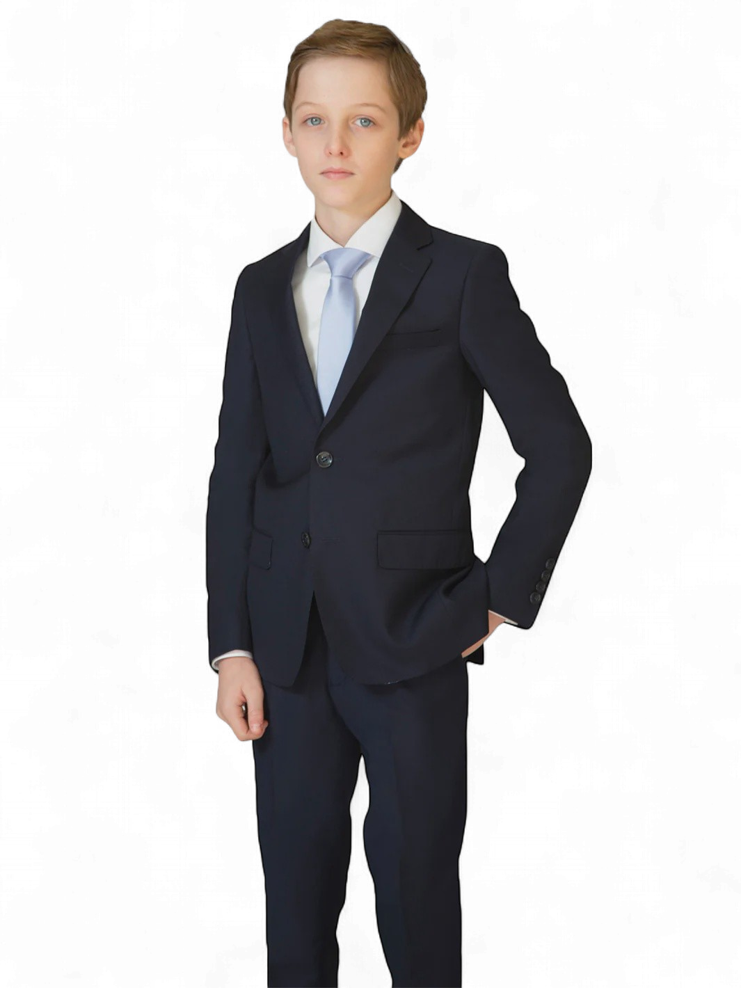 To navy suit slim fit