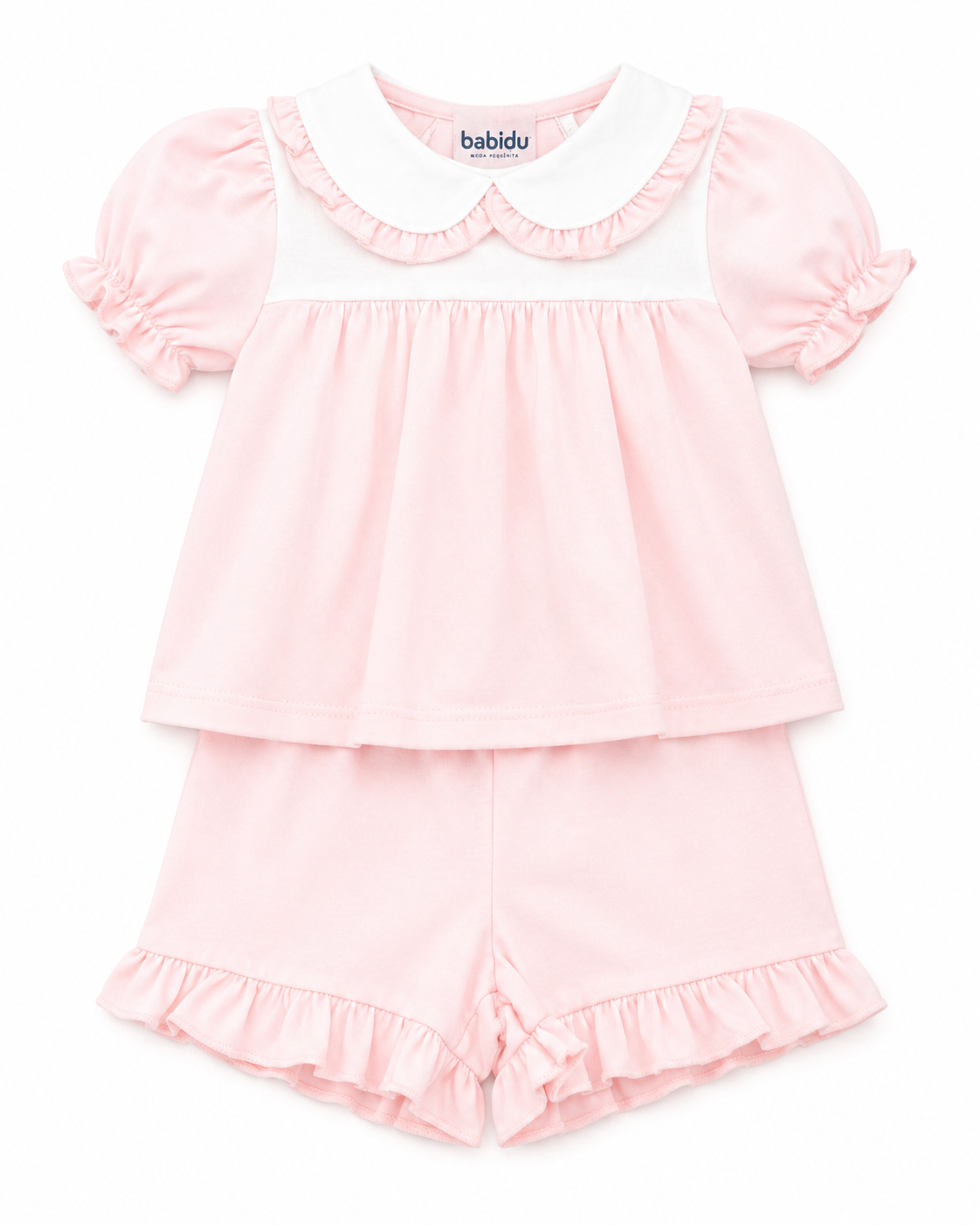 Babidu pink cotton 2-piece set 41219