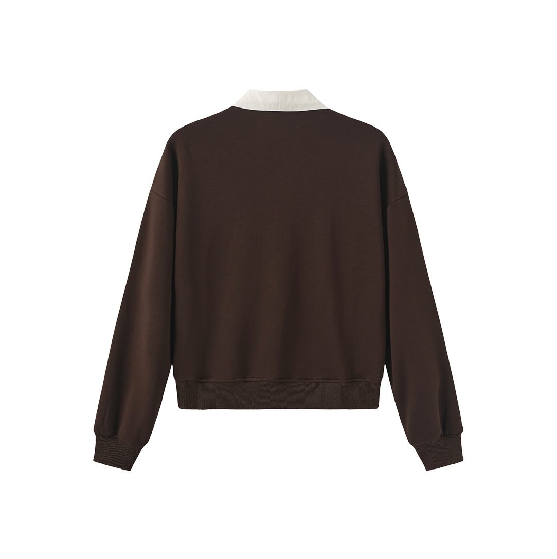 Slate Elma Velvet Trimmed Scuba Sweatshirt with skirt set w-29130 FW26