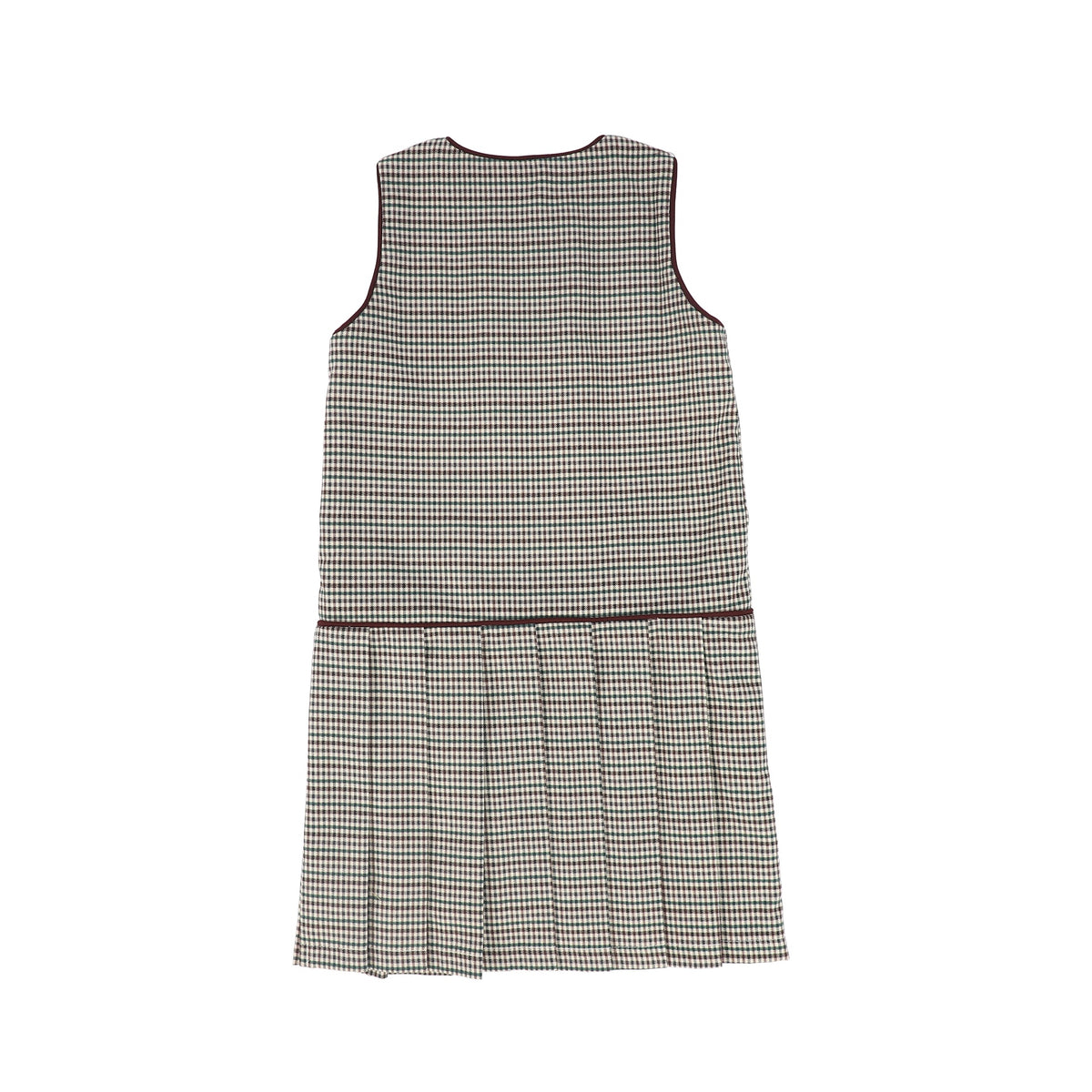 BACE BURGUNDY CHECKED WOOL JUMPER AW26 29728