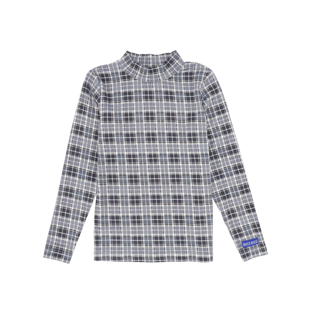 BACE PLAID MOCKNECK TEE AW26 29547