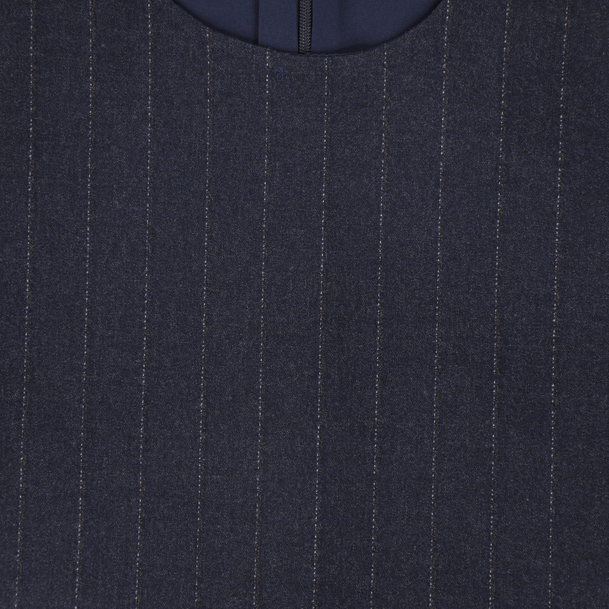 VALENTINA NAVY PINSTRIPE WOOL VEST WITH SKIRT SET AW26 26988