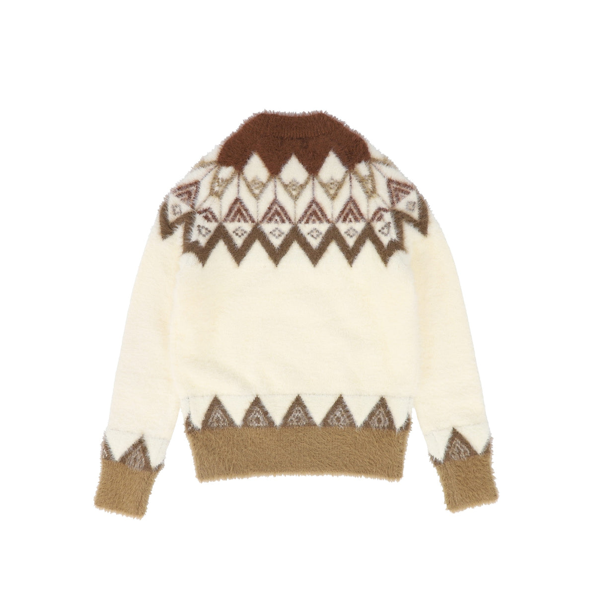 VALENTINA IVORY MOHAIR FAIR ISLE SWEATER AW26 28869