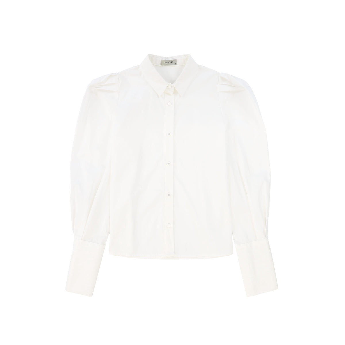 VALENTINA WHITE BLOUSON SLEEVE BUTTON DOWN BLOUSE AW26 27056