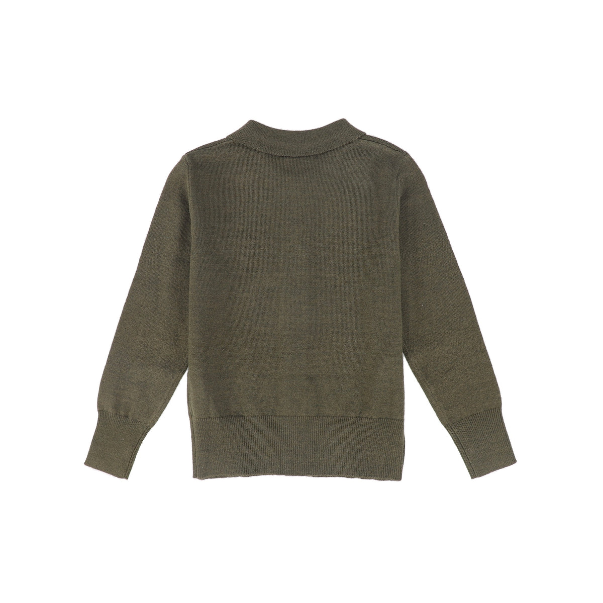 LE BOURDON OLIVE LOGO COLLARED CARDIGAN AW26 28011