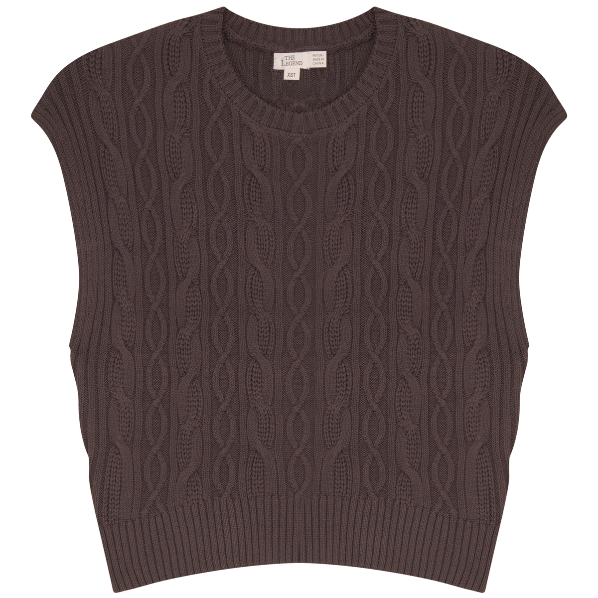 Legend Teen Cable Knit Crop Vest AW26 WB6CPT7464