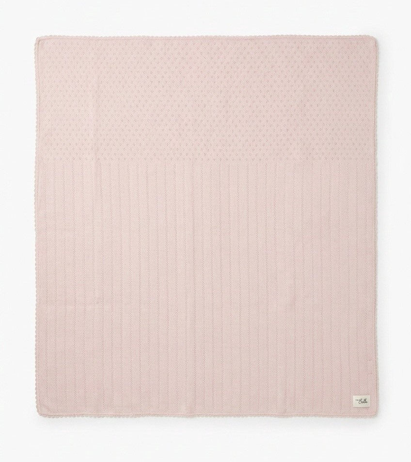 Bebe Bella Baby Knit Pointel Blanket AW26 WB6CY3051BL