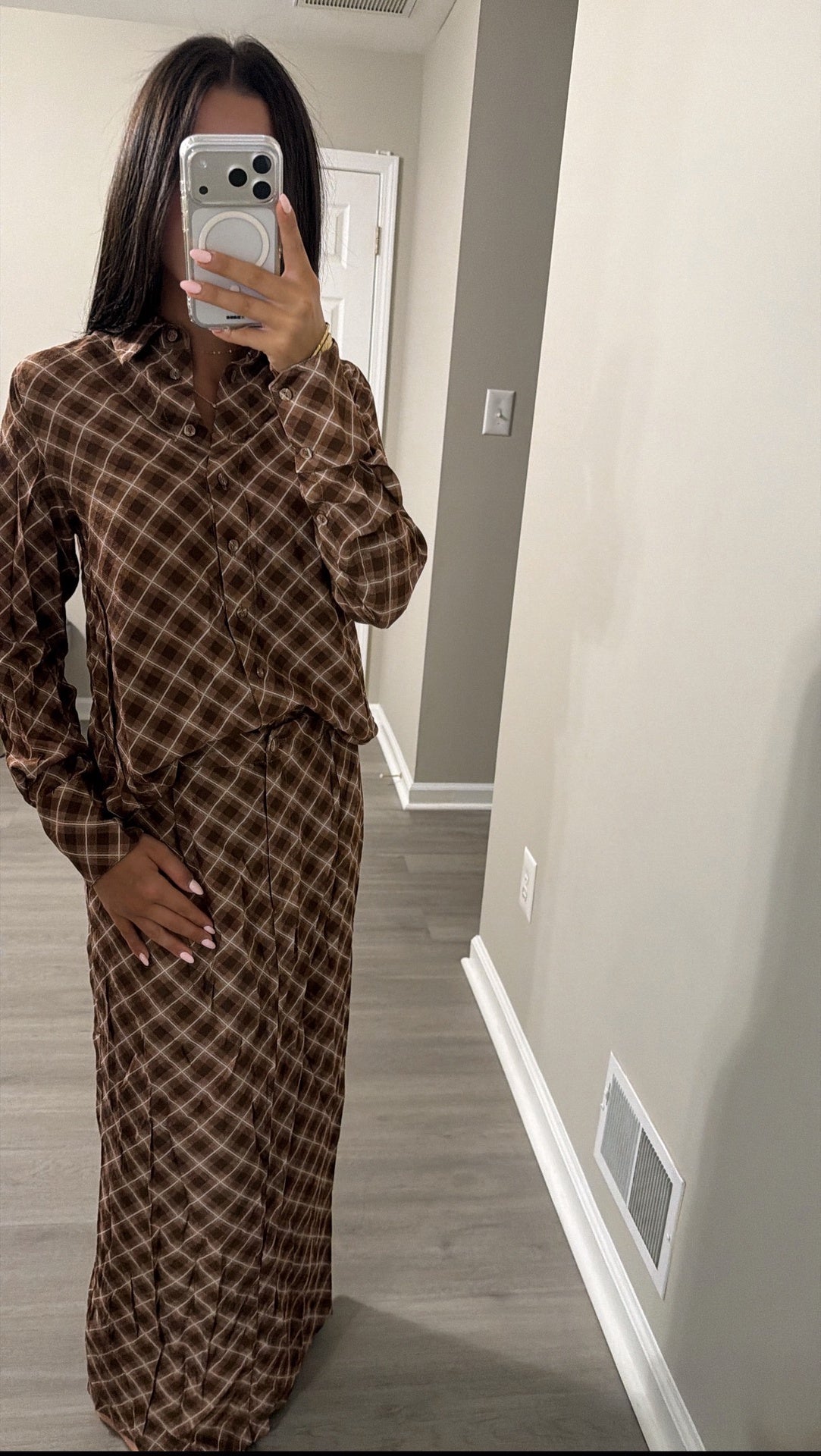 Modelle Pinta Printed Basic Blouse with skirt set w-27917 FW26