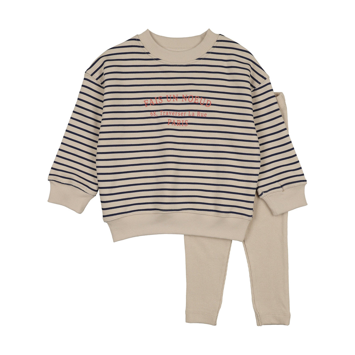 Lil Legs BOLD BOY STRIPE SWEATSHIRT SET AF26S500-K AW26
