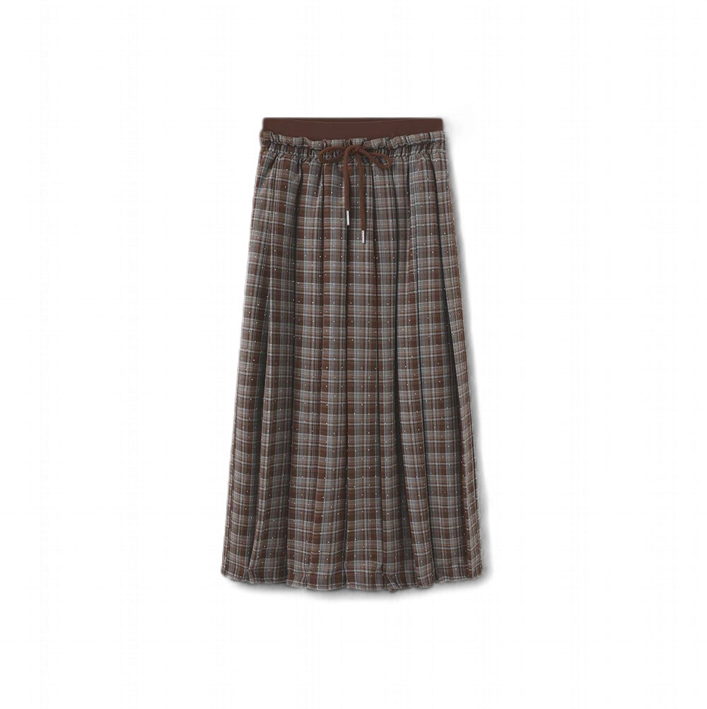 Mallory and Merlot Elastic Wool Pleat Skirt C 26918 AW26