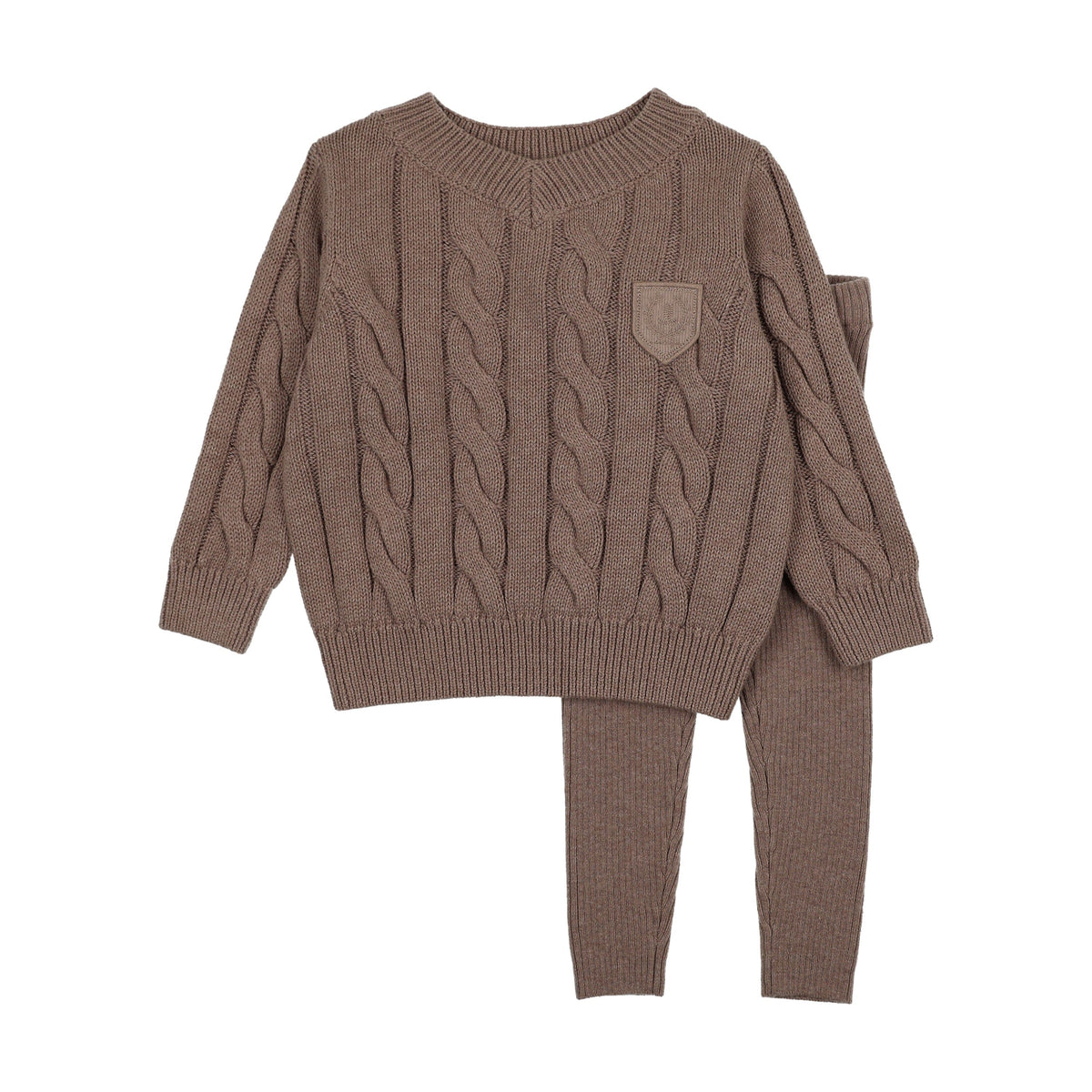 Lil Legs CHUNKY CABLE KNIT TODDLER SET AF26TS108-K AW26