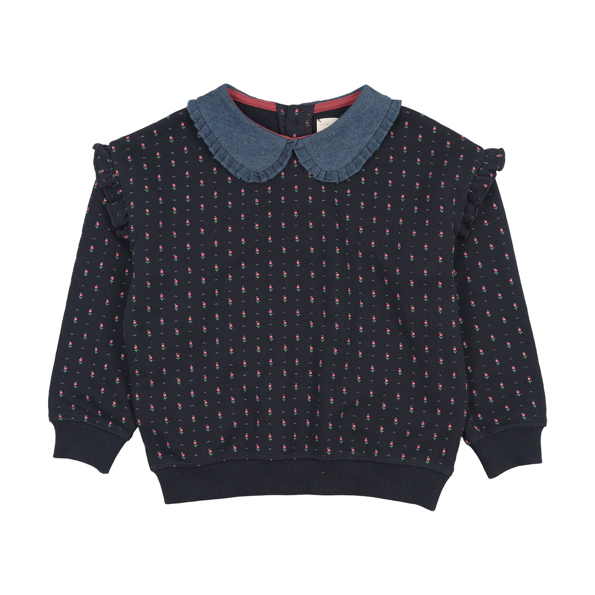 Lil Legs SWT CMPGN DNM COLLAR RUFFLE SWEATSHIRT AF26S534-K AW26