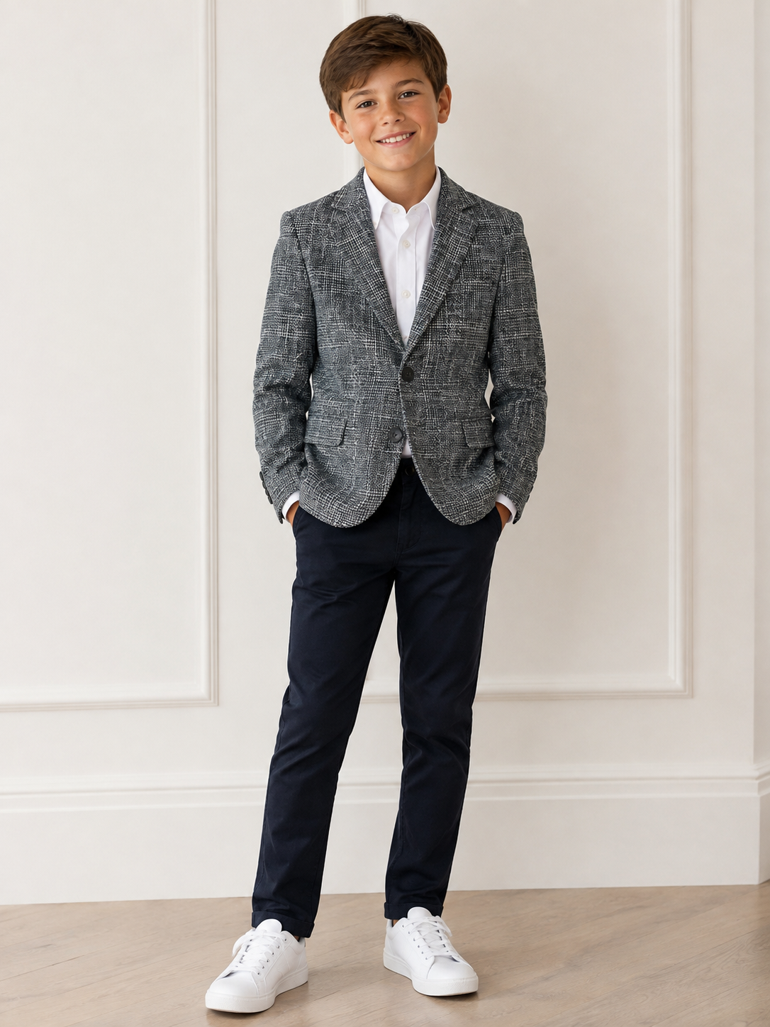T.O Collection Boys TR Fashion Blazer - Slim TFJ1704SB-PP AW26