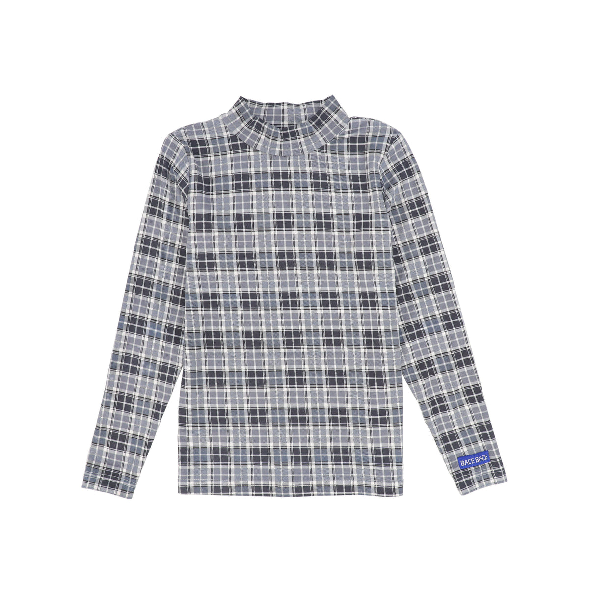 BACE PLAID MOCKNECK TEE AW26 29547