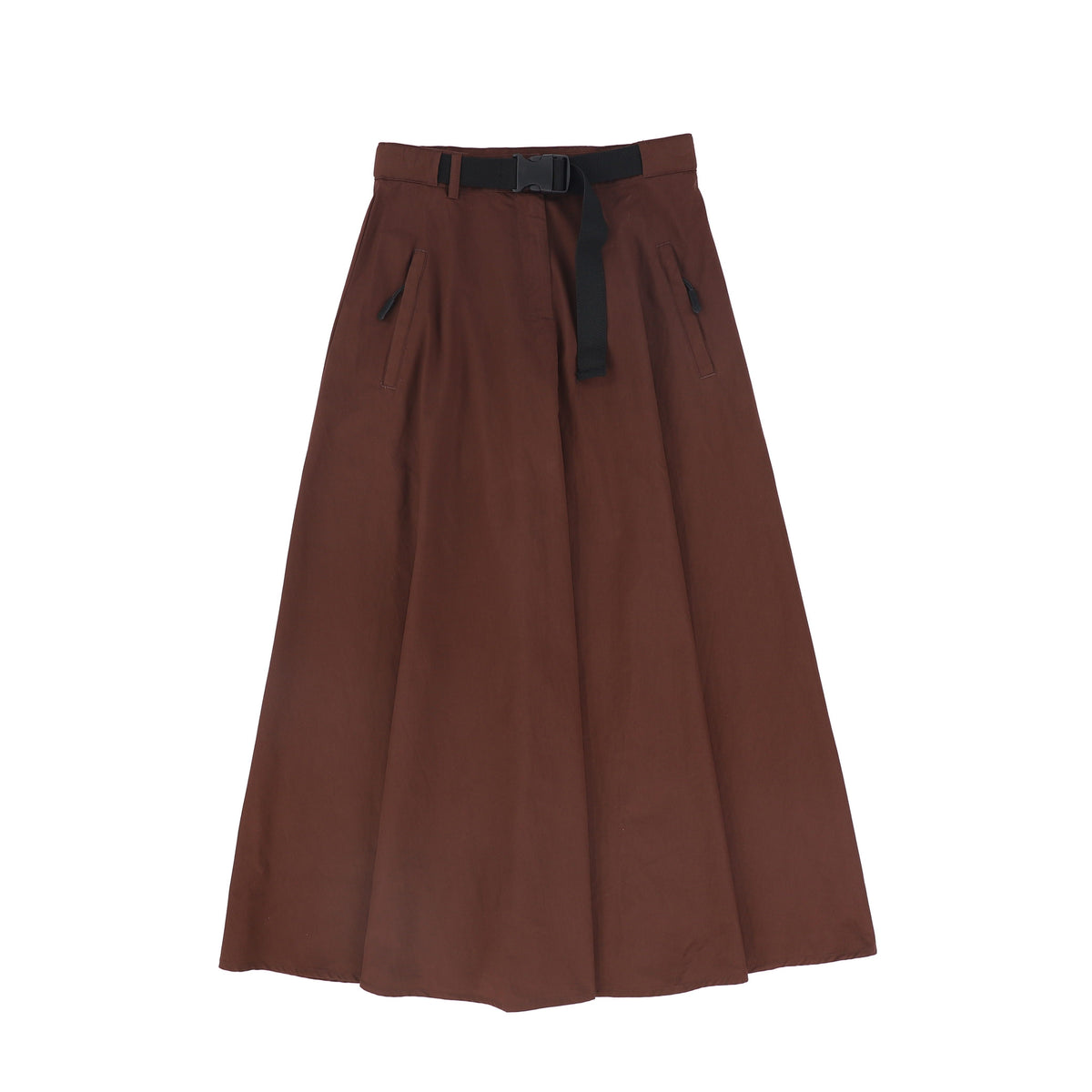 VALENTINA RUST BELT WAISTED MIDI SKIRT AW26 28314