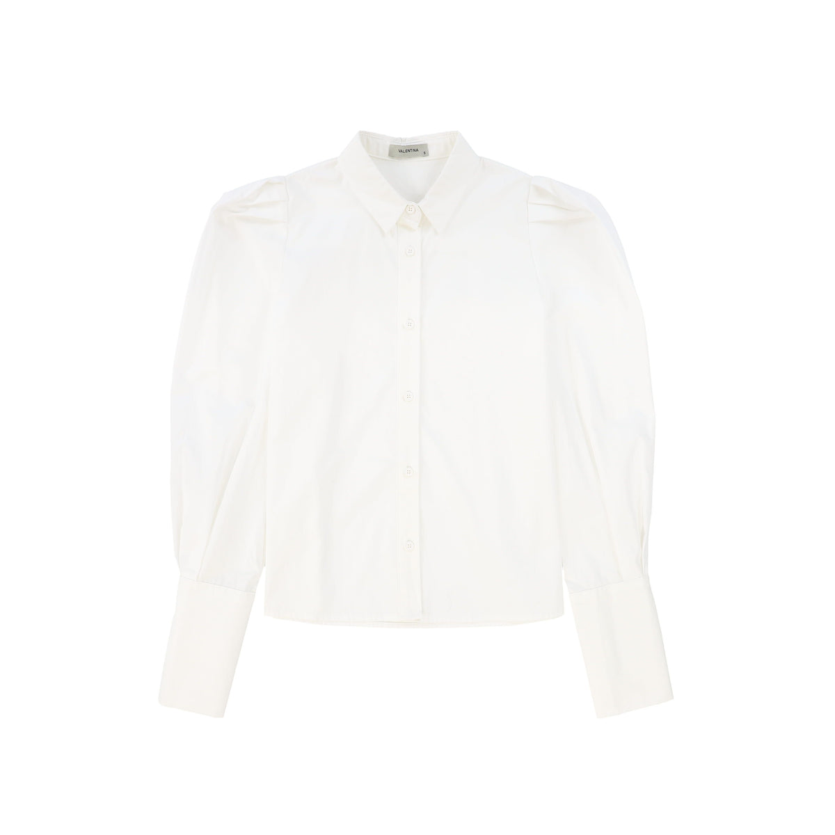 VALENTINA WHITE BLOUSON SLEEVE BUTTON DOWN BLOUSE AW26 27056