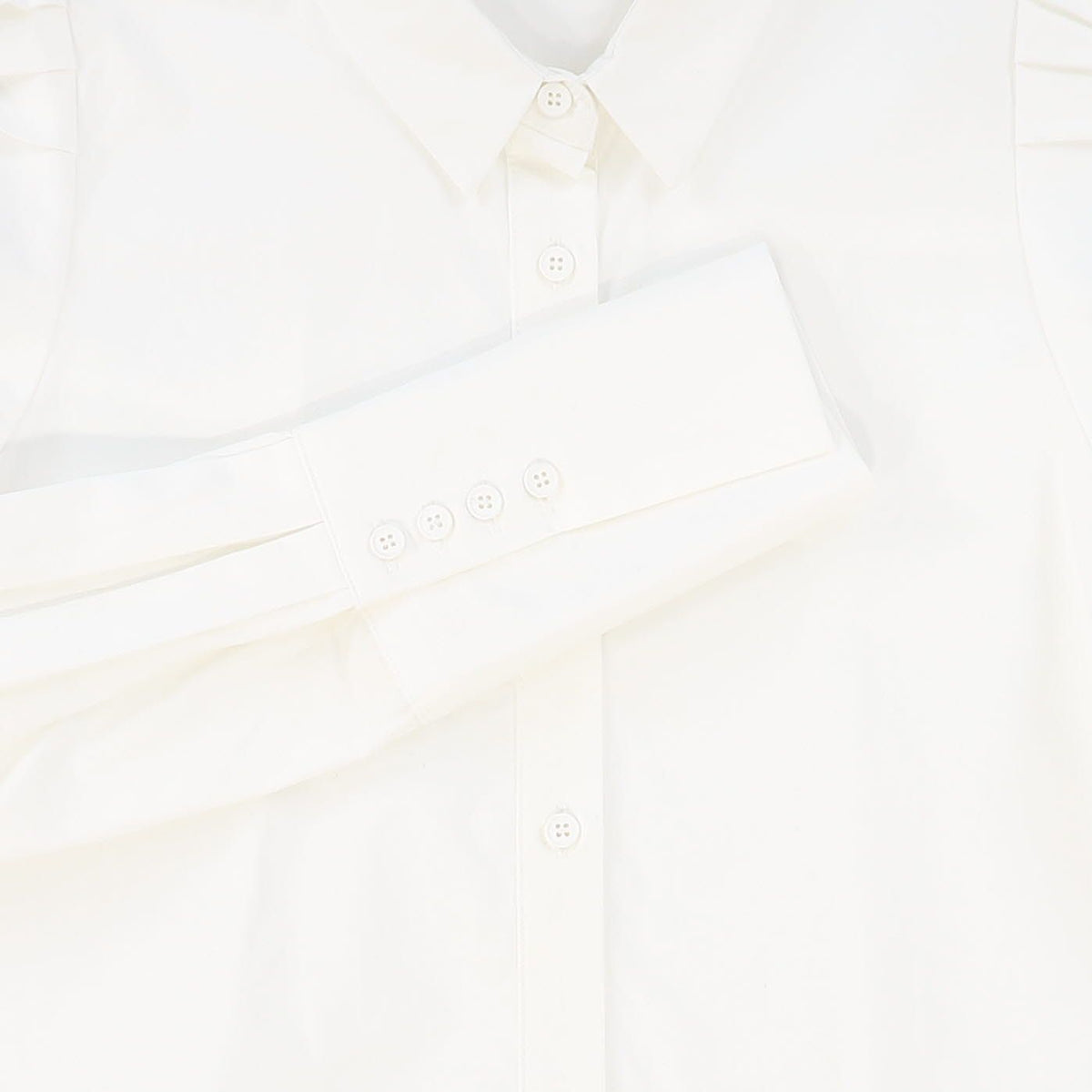 VALENTINA WHITE BLOUSON SLEEVE BUTTON DOWN BLOUSE AW26 27056