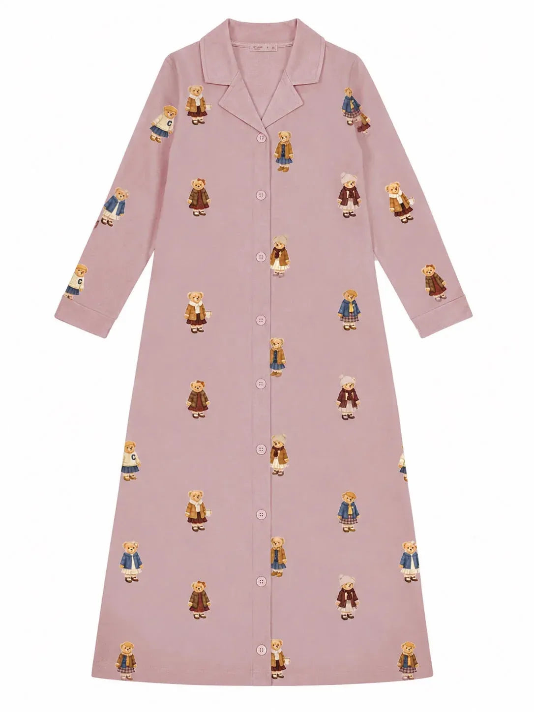 Crew Kids Teddy Pattern Lounge Grandpa Nightgown SG3223 AW26