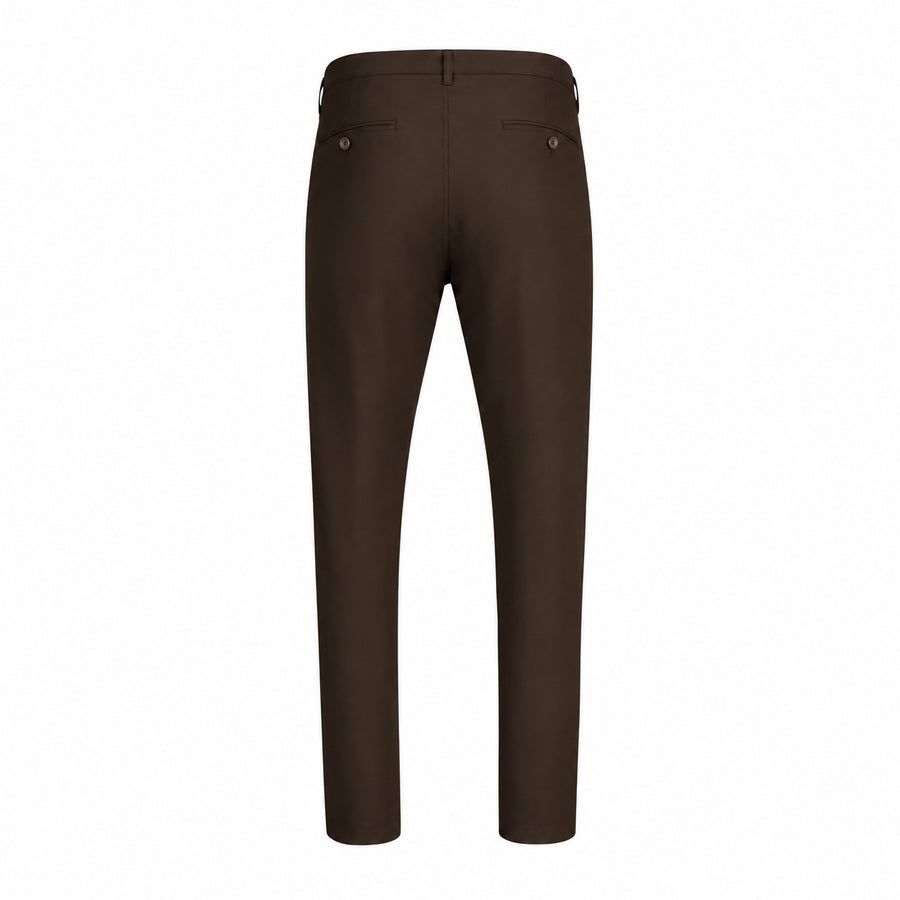 T.O. Collection Boys Performance Stretch Pants Skinny - Brown 8sk