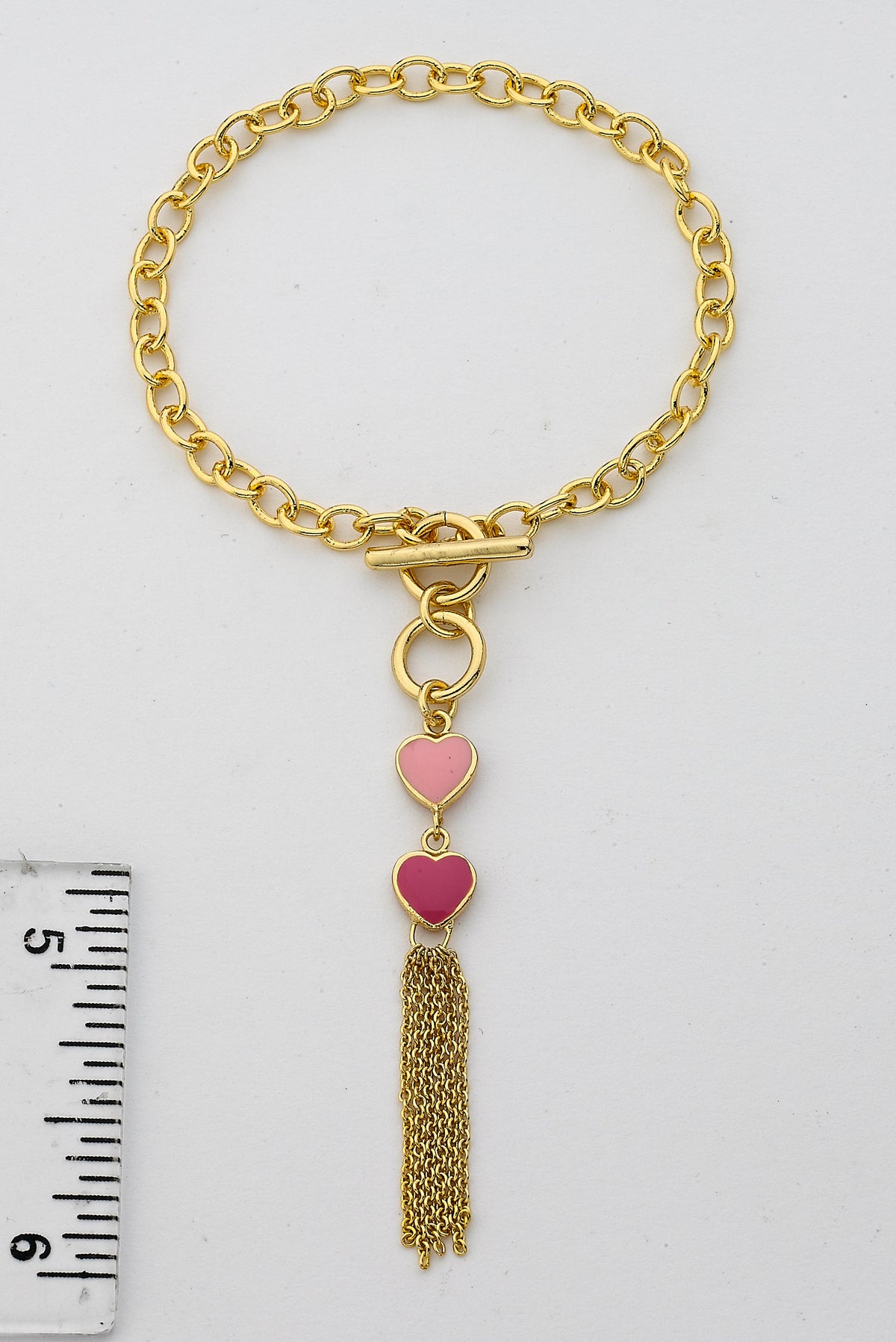 14k Gold Plated I LOVE MY JEWELS Tassel Bracelet