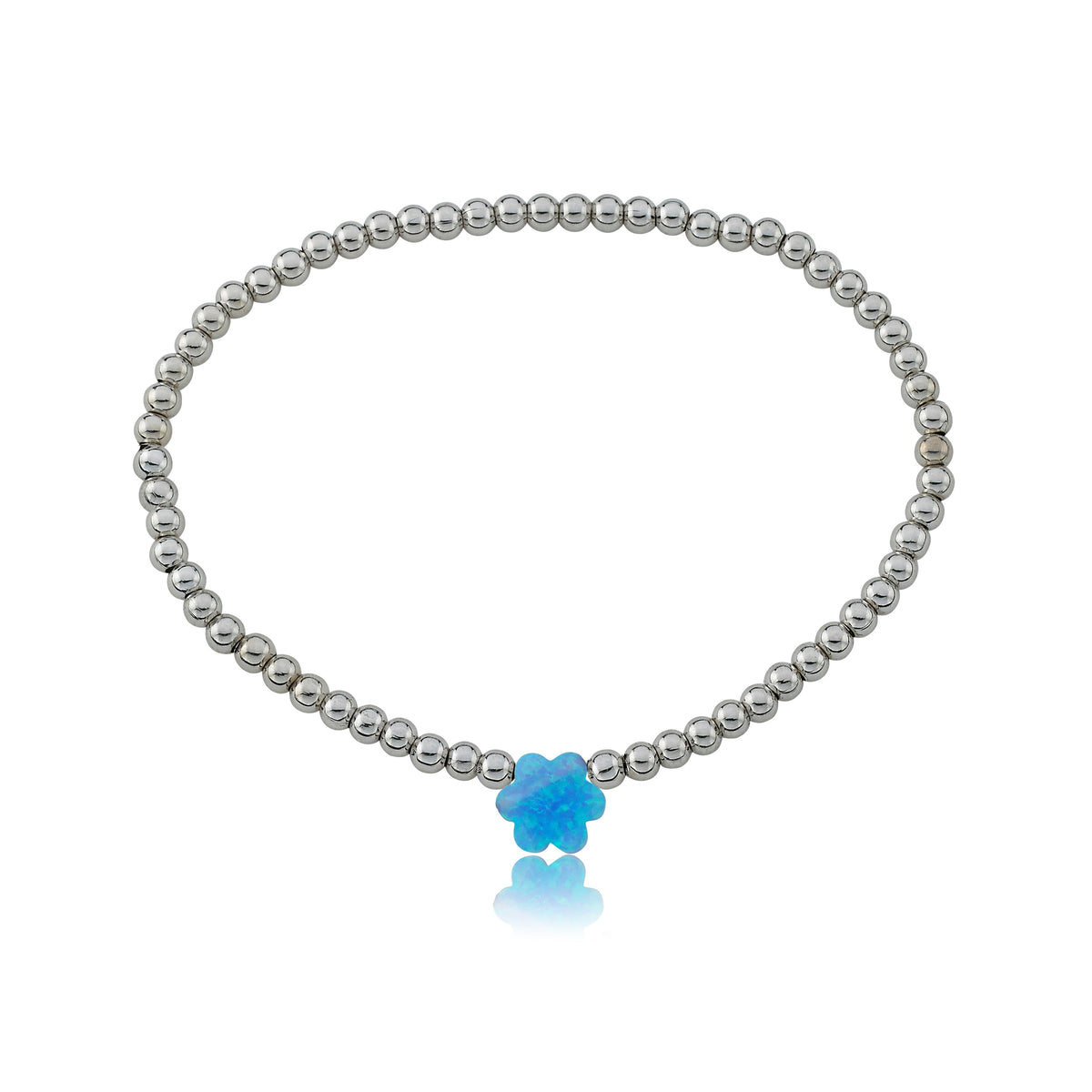 Glitter Girl Pink Opal Flower Bracelet