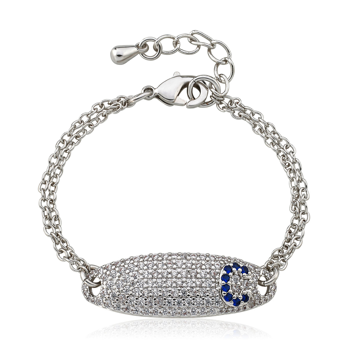 Pave ID Bracelet with Initial