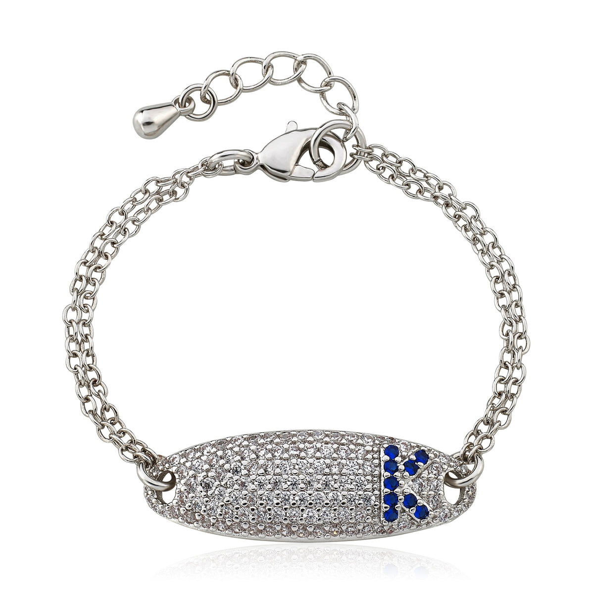 Pave ID Bracelet with Initial