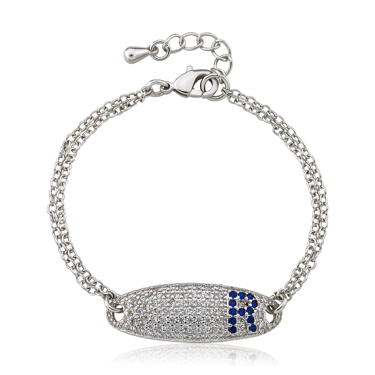 Pave ID Bracelet with Initial