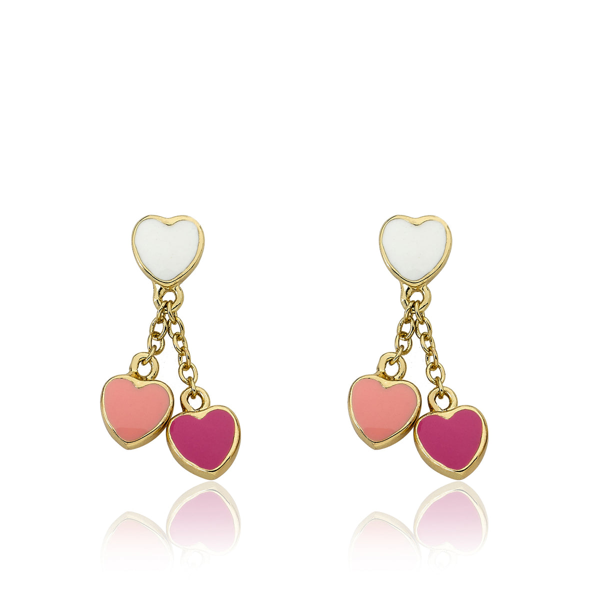 Enamel Heart Dangle Earring