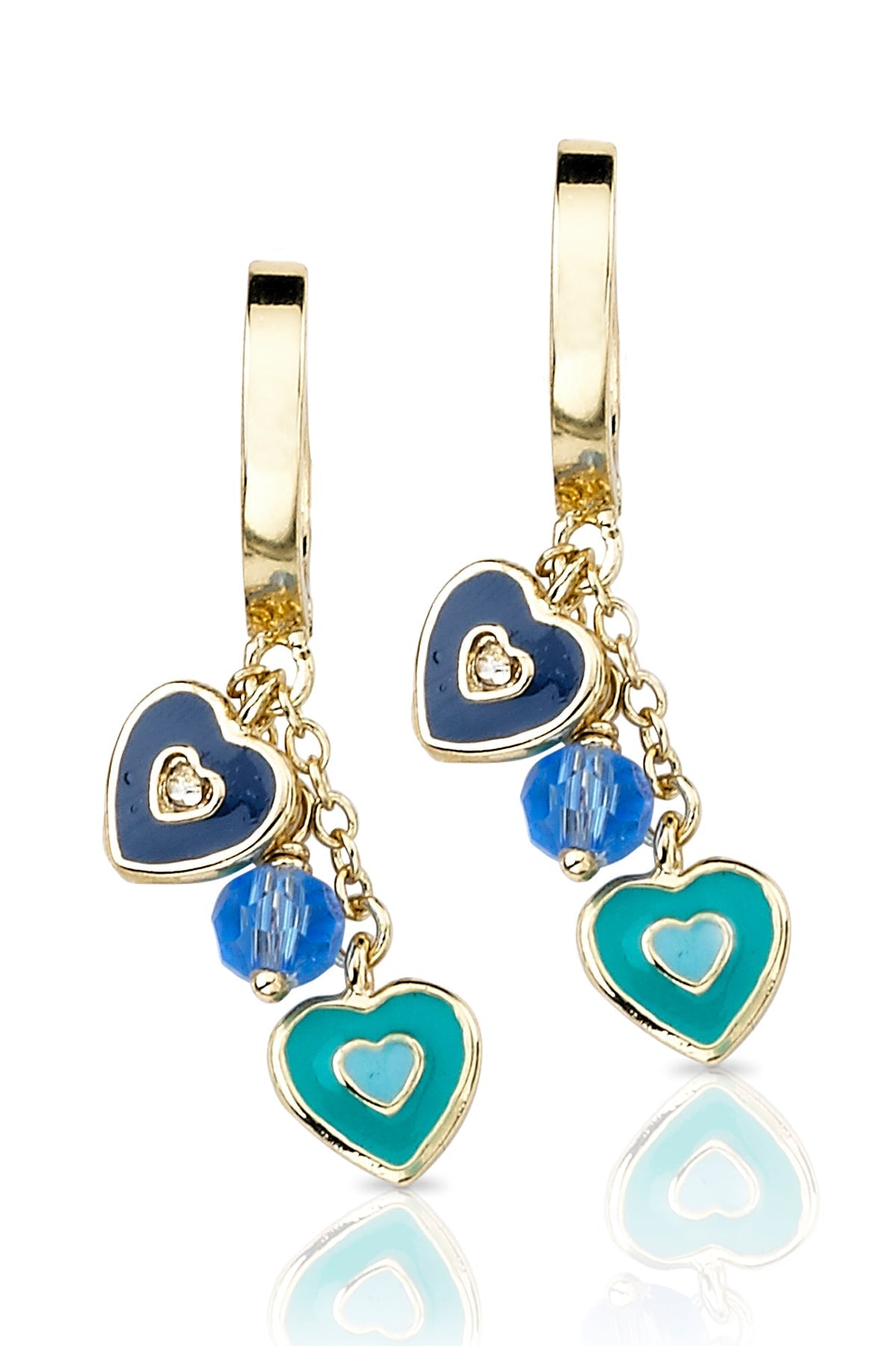 Cluster Dangle Heart Earring
