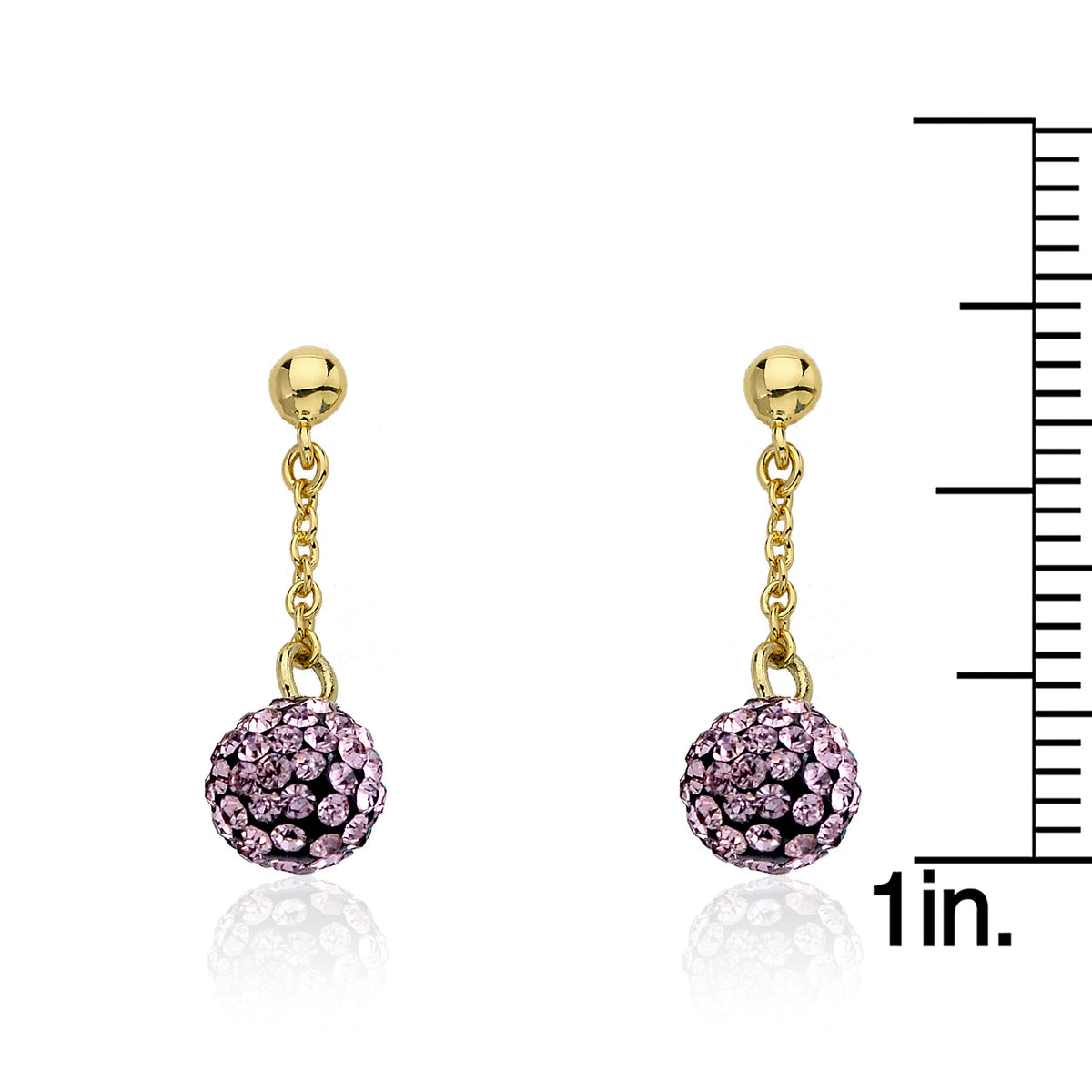 Crystal Ball Chain Earring