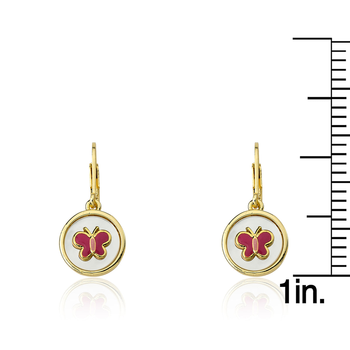 Coin Butterfly Dangle Earring