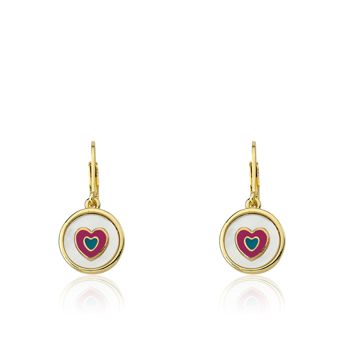 Coin Heart Dangle Earring