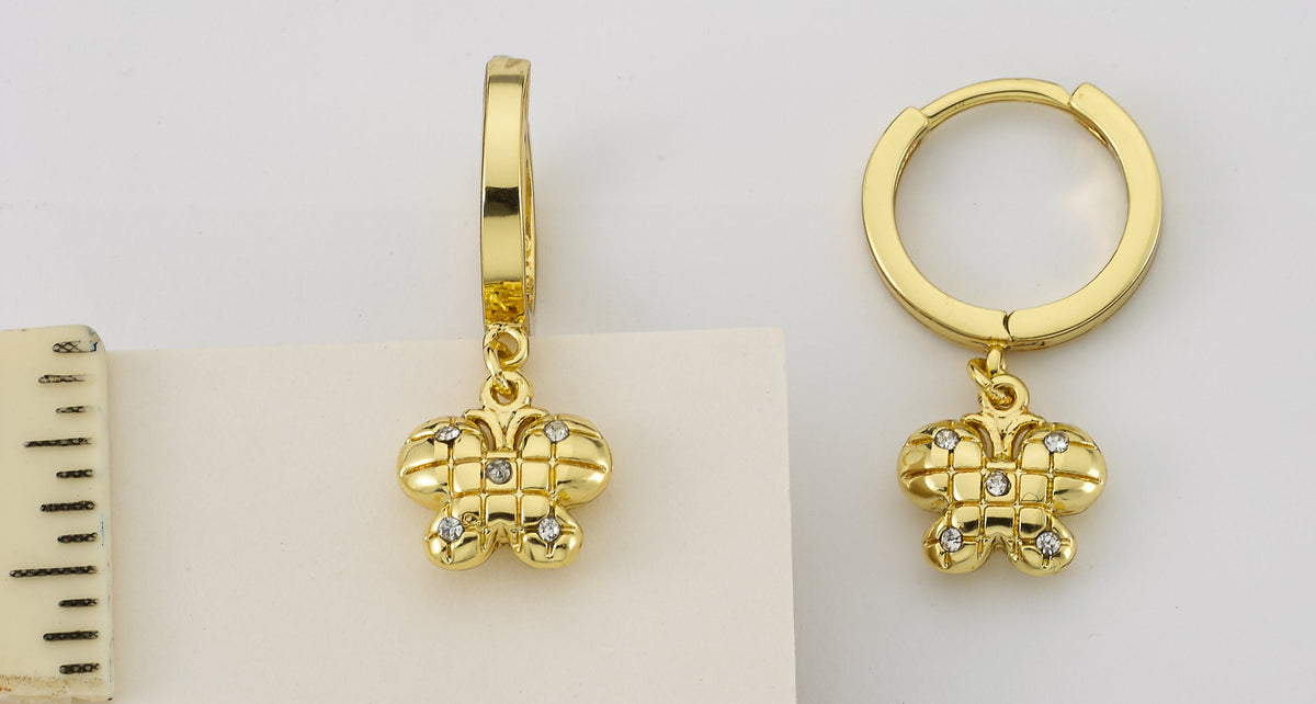 Crystal Butterfly Dangle Earring