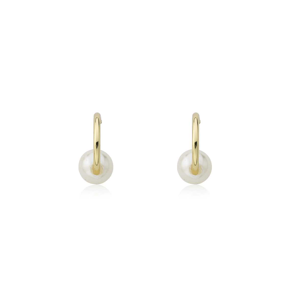Pearl Slide On Hoop Earring
