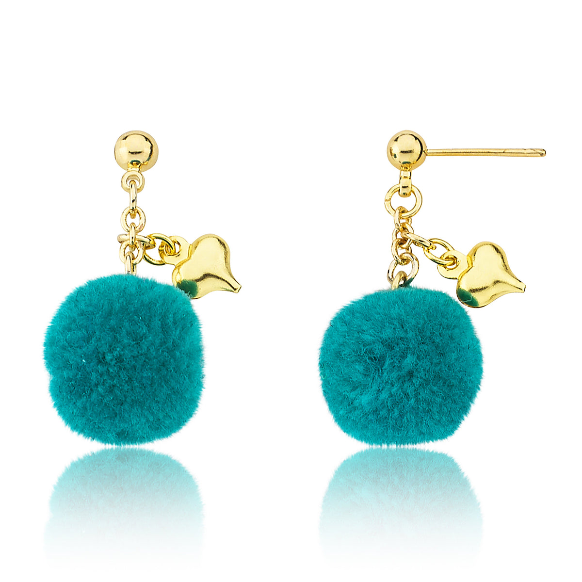 Mileez Pom Pom & Heart Earring