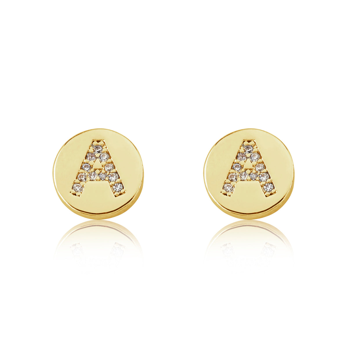 LMTS Classic! Initial Disc Stud Earring