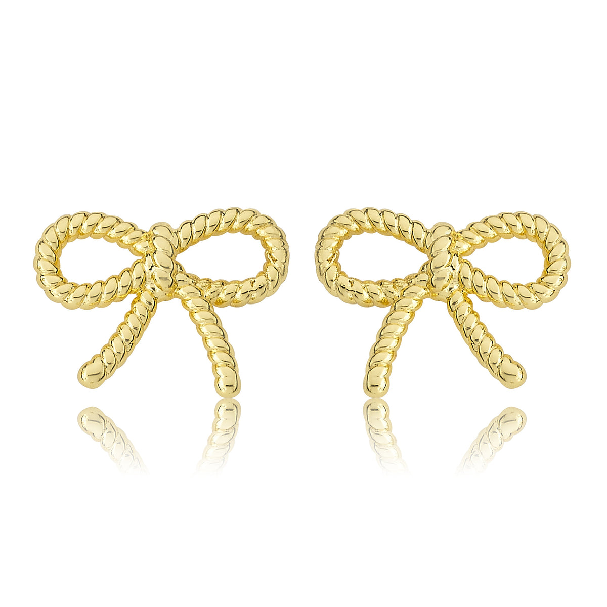 Roped Bow Stud Earring