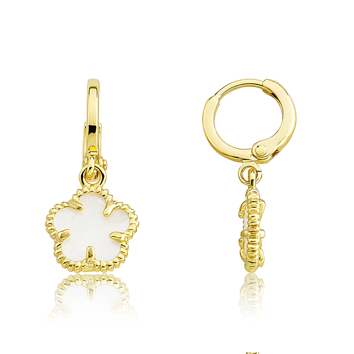 Mother of Pearl Flower Earring