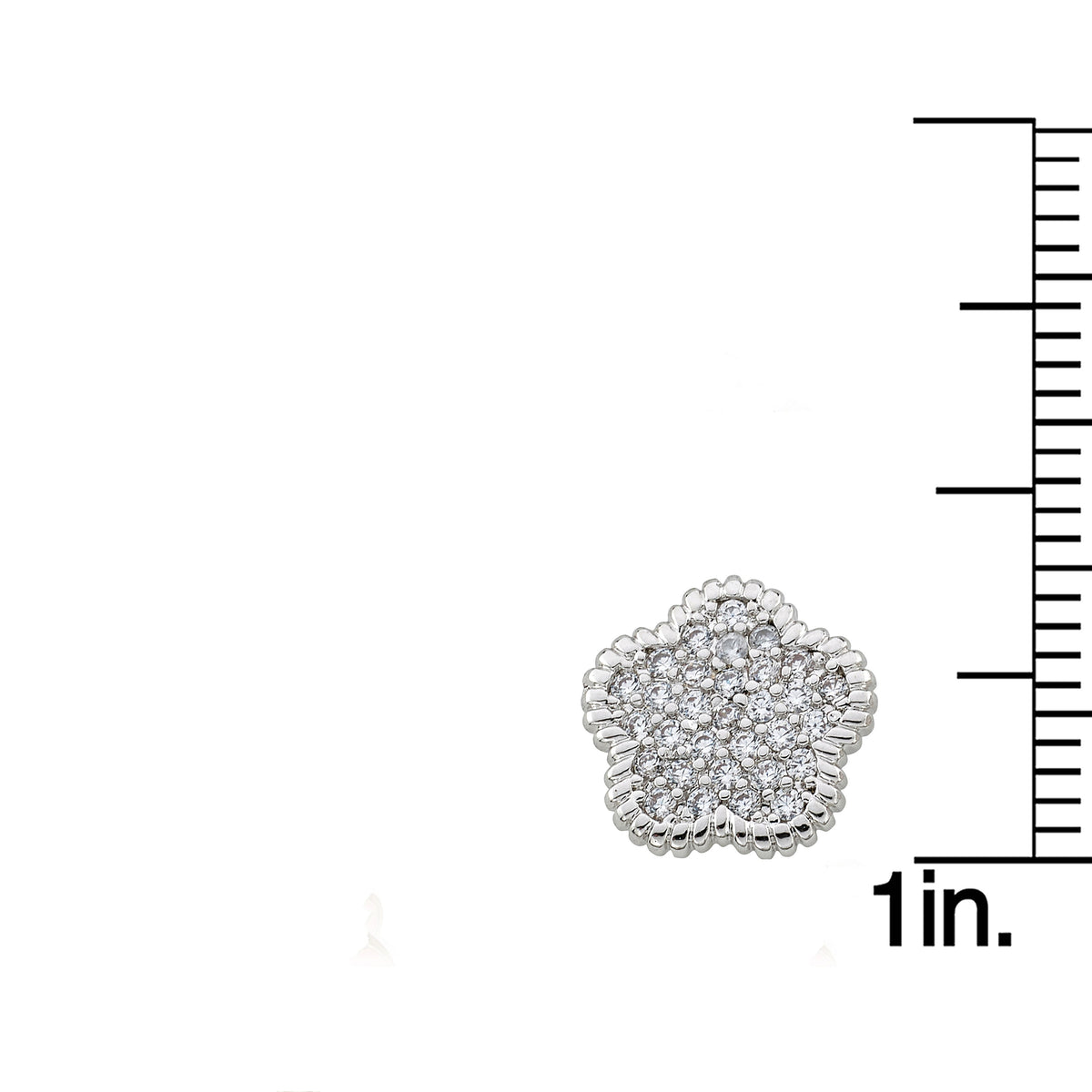 Micro Pave Flower Earring