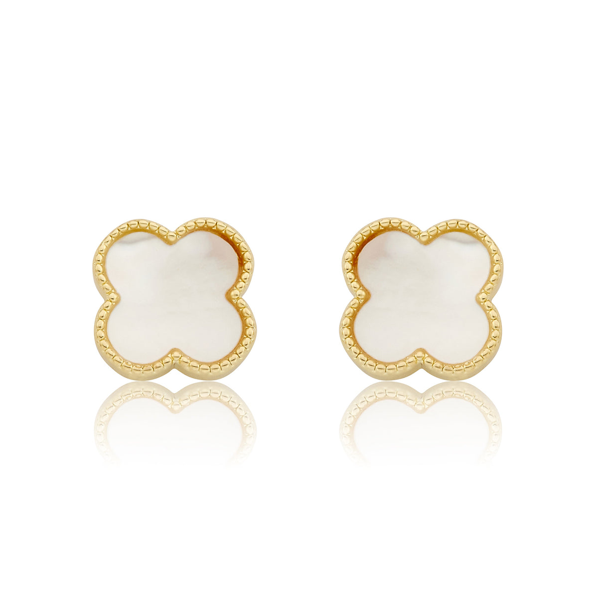 LMTS Classic! Mother Of Pearl Clover Stud Earring