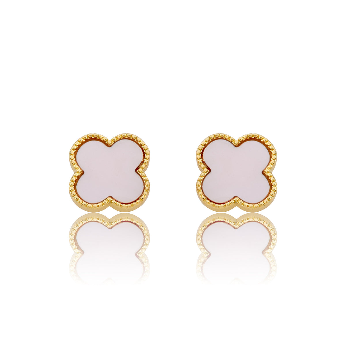 LMTS Classic! Mother Of Pearl Clover Stud Earring