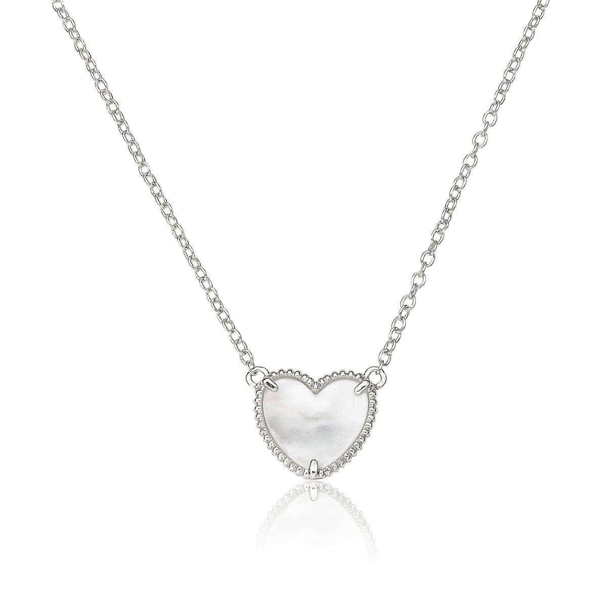 Mother Of Pearl Heart Necklace