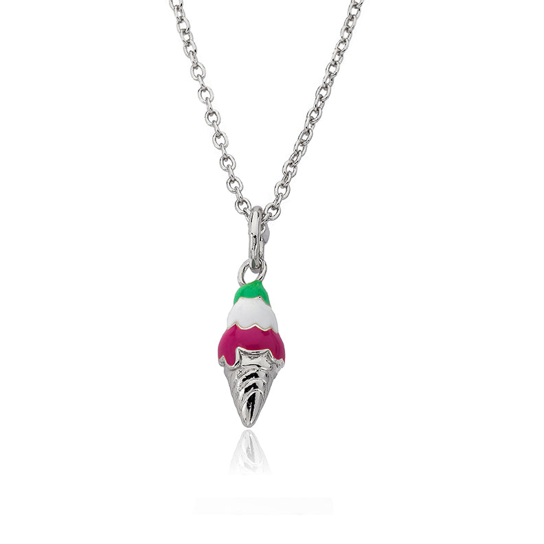 Ice Cream Cone Pendant Necklace