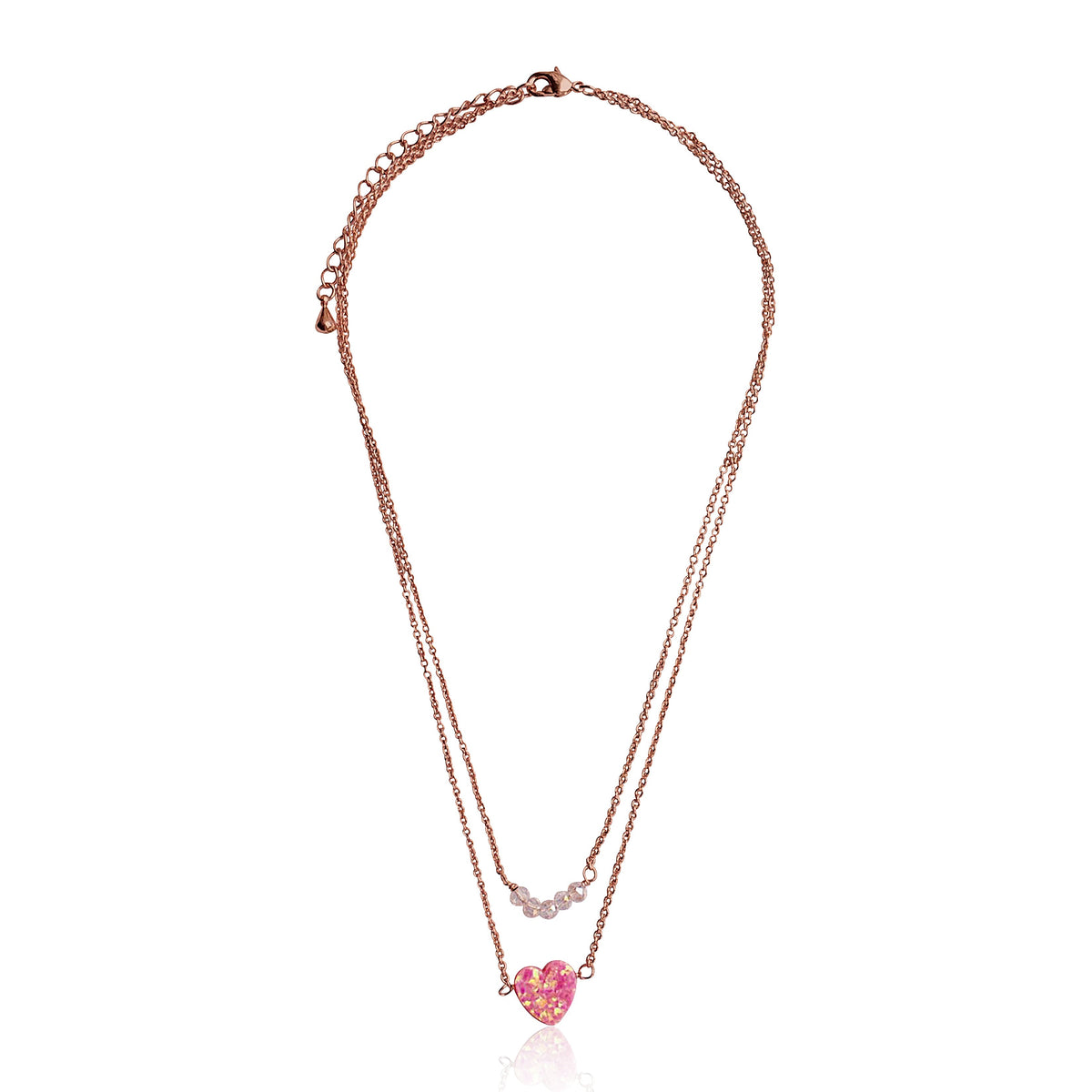 Glitter Girl Heart Necklace