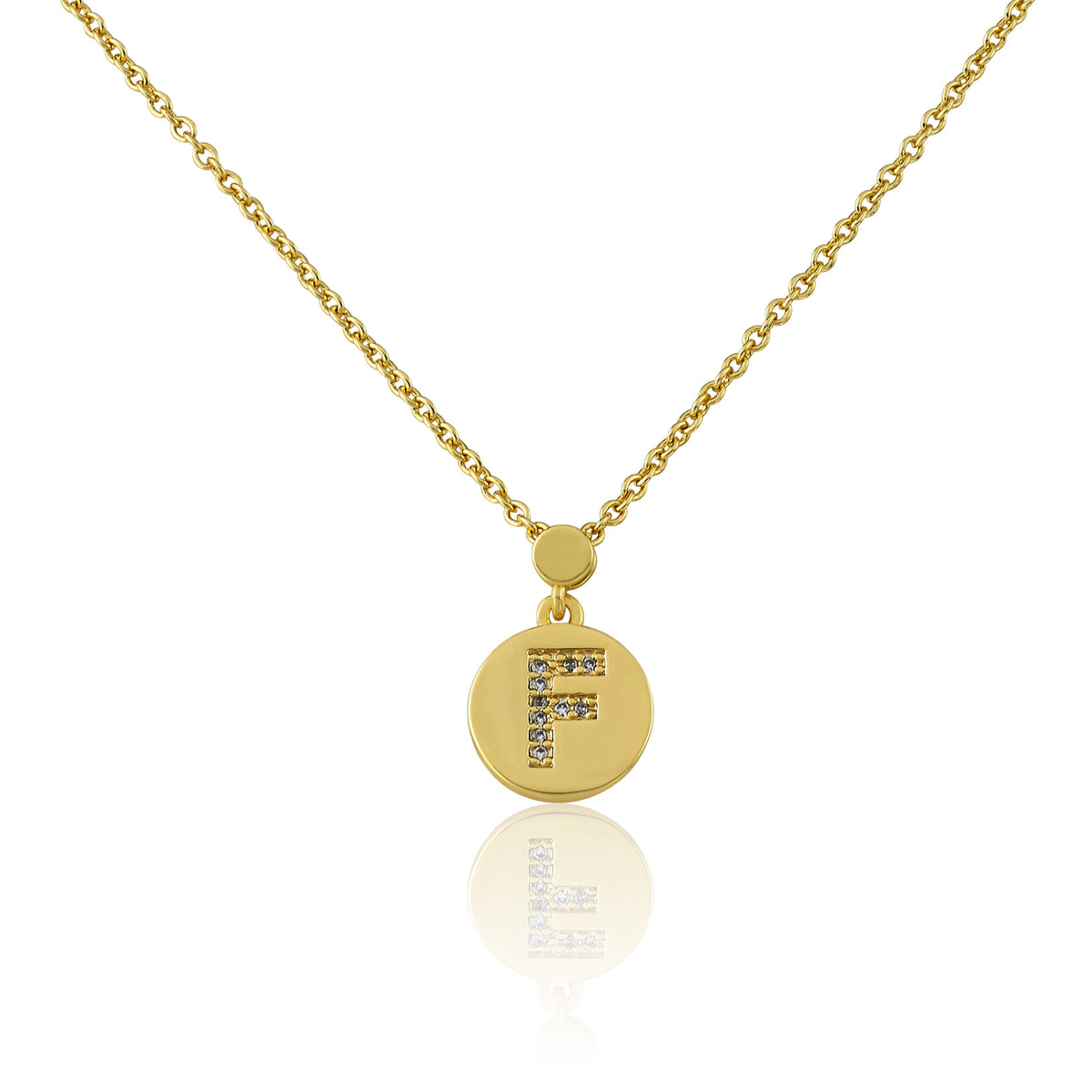 LMTS Classic! Initial Disc Pendant Necklace
