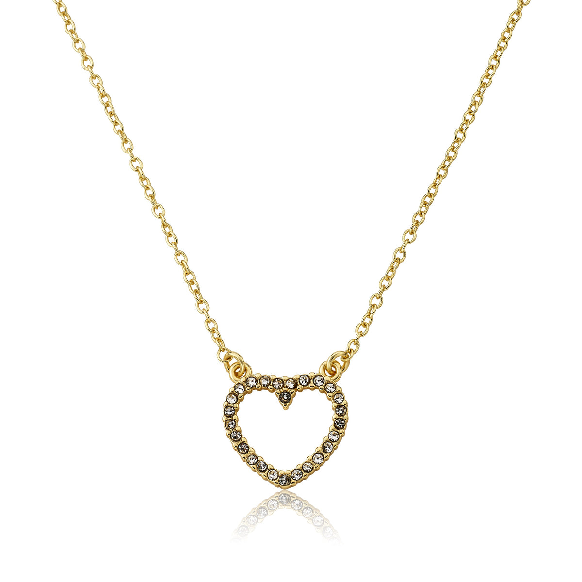 Open Heart Crystal Necklace