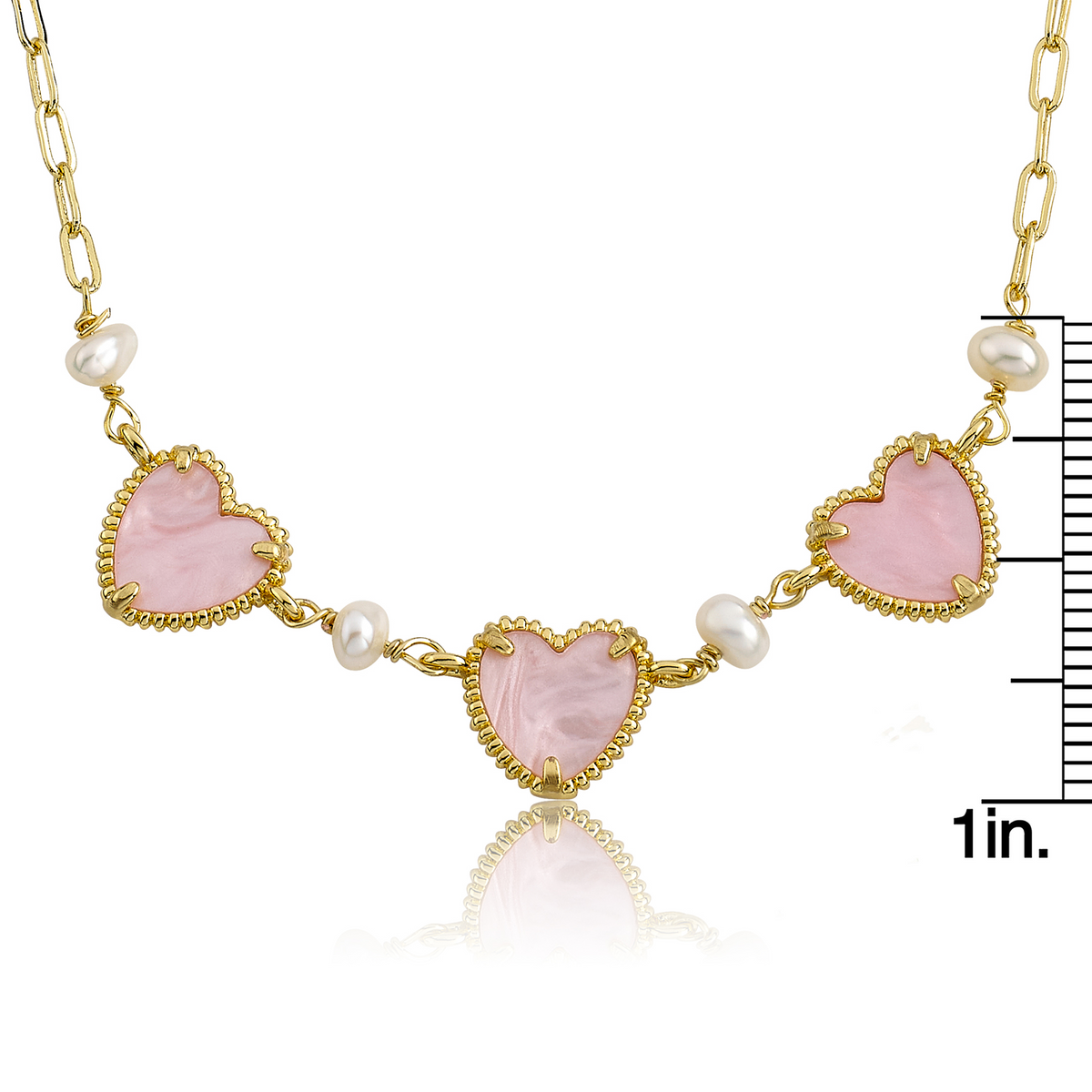 Mother of Pearl Heart Necklace
