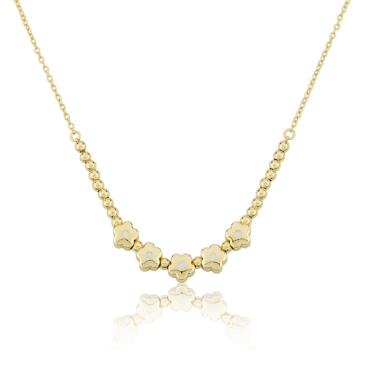 LMTS Classic! Bead & Flowers Center Necklace
