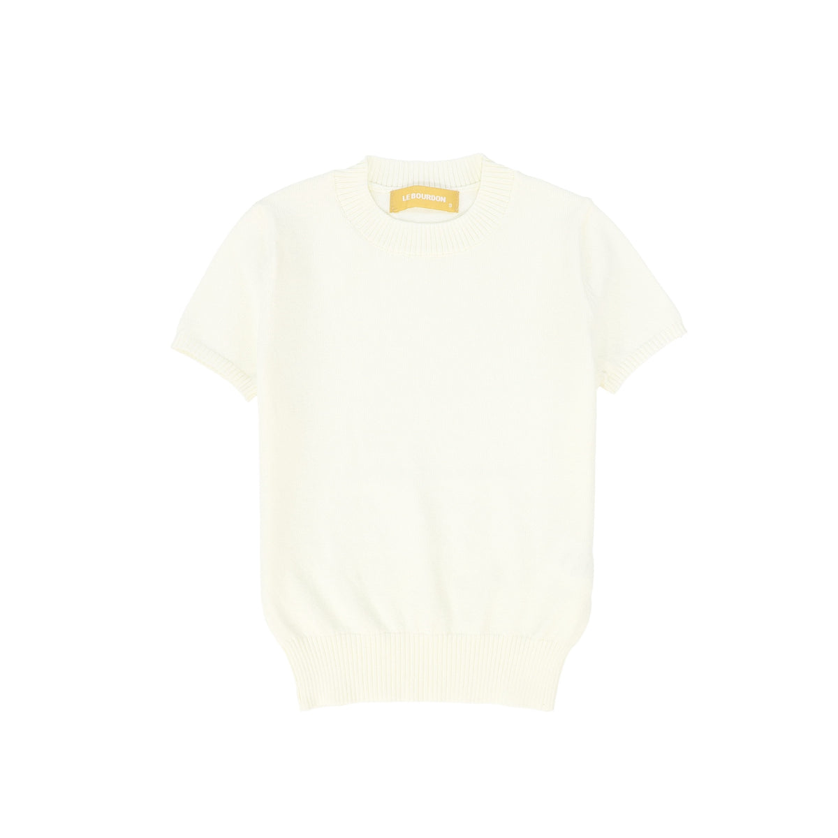 LE BOURDON CREAM SS KNIT SWEATER